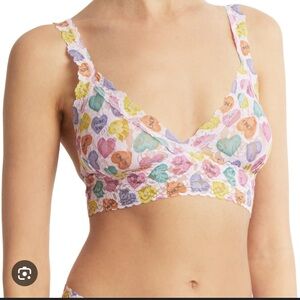 New Anthropologie Hanky Panky Conversation Hearts Valentine’s bralette XS